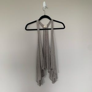 Light Brown Sleeveless Shawl with Beaded Back